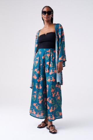 KIMONO WRAP AND PANTS SET