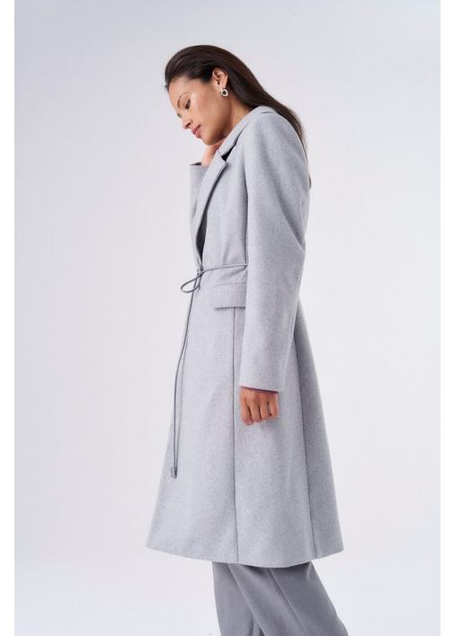 LONG MELTON COAT GREY | MILADYS