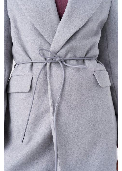 LONG MELTON COAT GREY | MILADYS