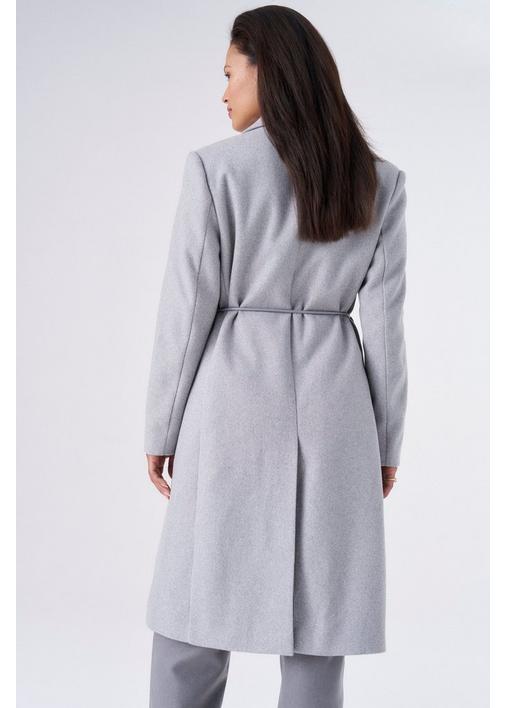 LONG MELTON COAT GREY | MILADYS