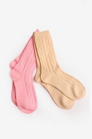 2 PACK TEXTURED SOCKS-4-7