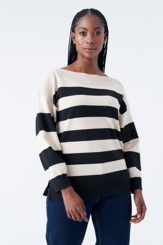 STRIPE KNIT PULLOVER