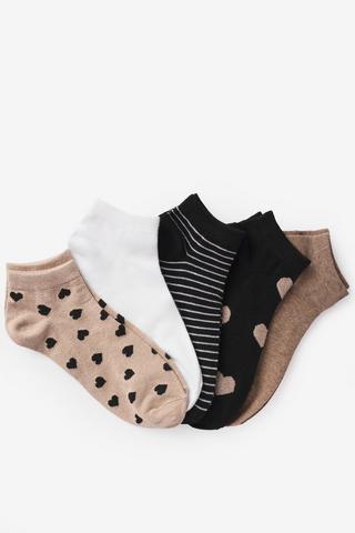 5 PACK ANKLE SOCKS-4-7