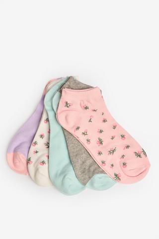 5 PACK ANKLE SOCKS-4-7