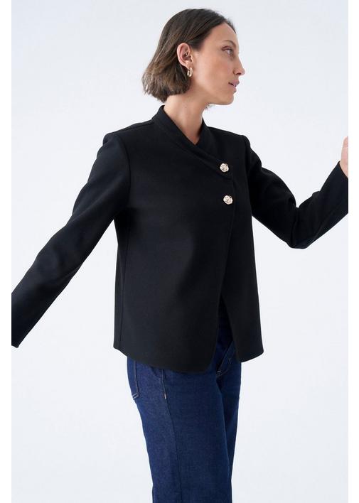 エムエメ Mmeeme Cropped melton jacket CROPPED MELTON JACKET BLACK | MILADYS
