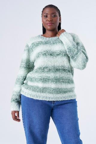 POPCORN KNIT PULLOVER GREEN