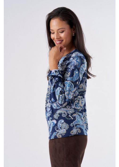 PAISLEY PRINT TEXTURED TOP | MILADYS