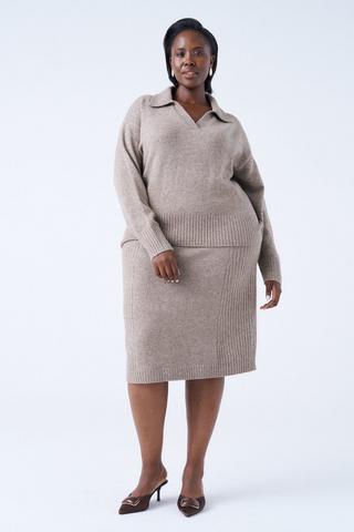 KNIT SKIRT NATURAL