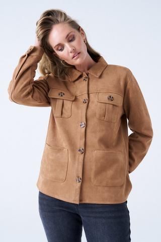 PLUSH SUEDE FEEL SHACKET