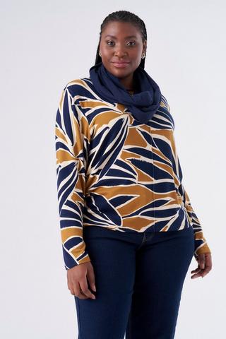PLUSH SNOOD TOP LEAF