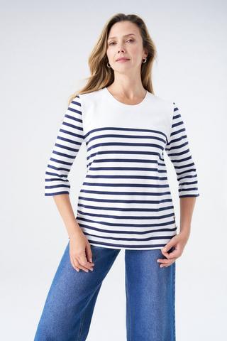 STRIPE TEE NAVY WHITE