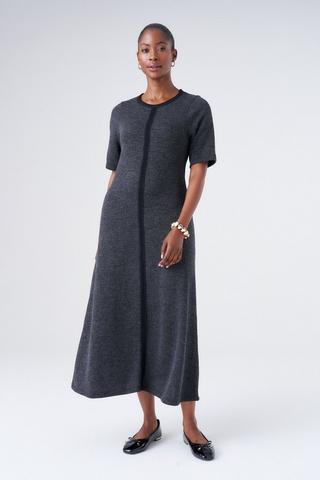 KNIT DRESS CHARCOAL