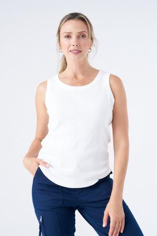 RIB TANK WHITE
