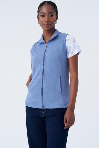 QUILTED GILET BLUE