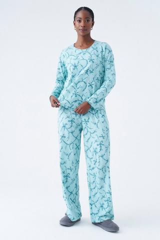 BOW PRINT SLEEP SET