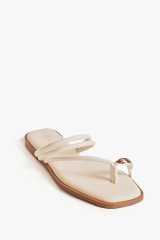 SLIP ON SANDALS WHITE