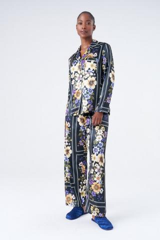 FLORAL PRINT SATIN SLEEP SET