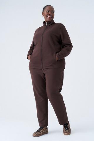 FLEECE TRACK PANT CHOC