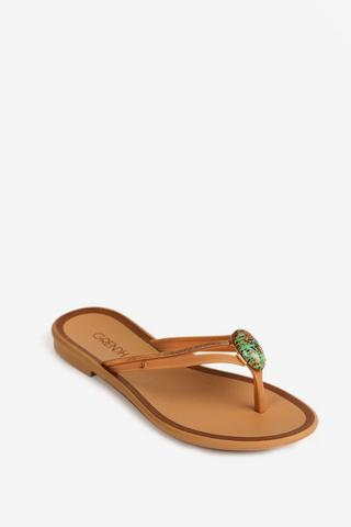 BEADED THONG SANDAL - Grendha