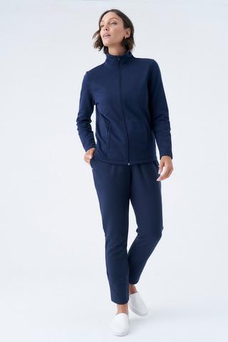 FLEECE TRACK PANTS NAVY
