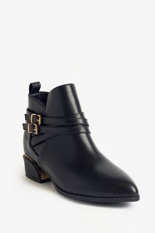 WONDERFIT LOW HEEL BUCKLE BOOT