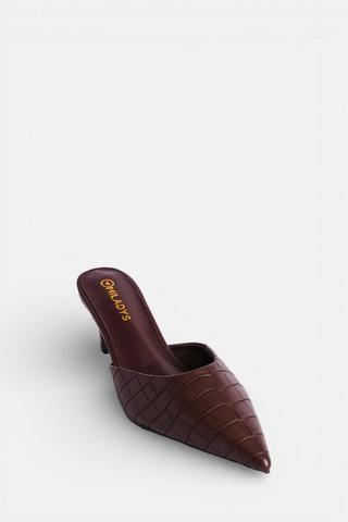 POINTY KITTEN HEEL CHOCOLATE BROWN