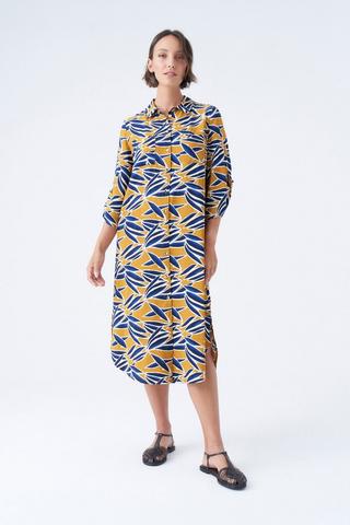PRINTED SHIRT DRESS