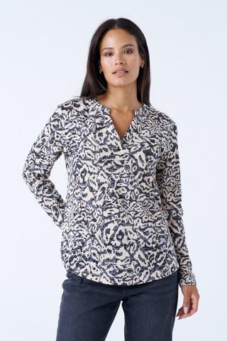 PRINTED HENLEY TOP