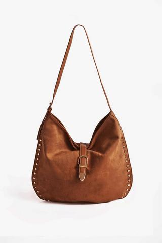 SUEDE FEEL SHOPPER BAG