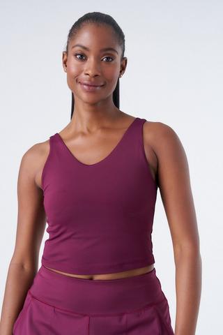 GYM BURGUNDY CROP TOP