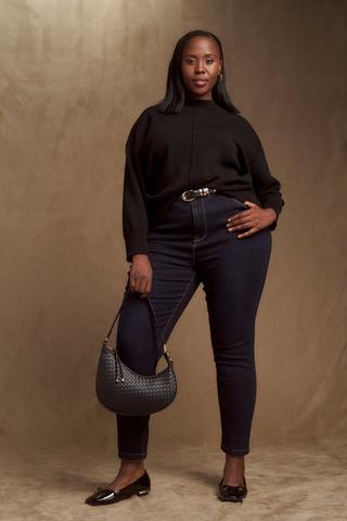 WOVEN SHOULDER  BAG BLACK