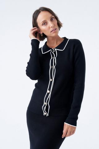 KNIT CARDIGAN BLACK