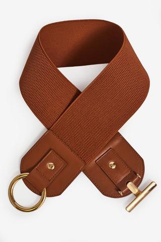 STRETCH WAIST BELT TAN