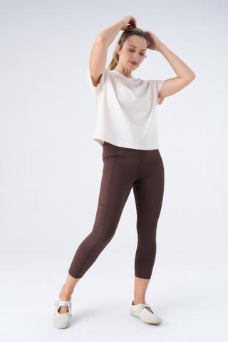 GYM LEGGINGS CHOCOLATE BROWN