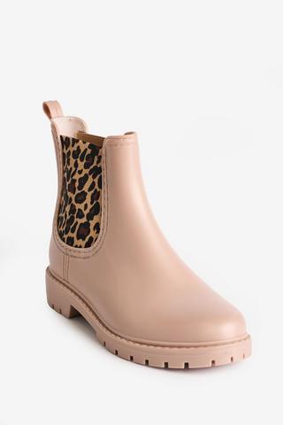ANIMAL PRINT CHELSEA BOOTS NATURAL