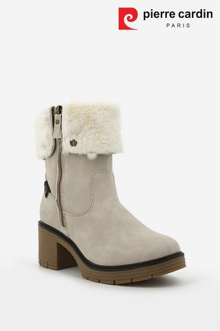 BEIGE FAUX FUR BOOT - Pierre Cardin