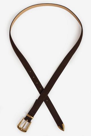 SUEDE BELT CHOCOLATE BROWN