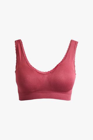 SEAMLESS PADDED BRA MAROON