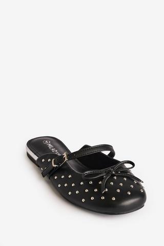 STUD OPEN BACK PUMPS