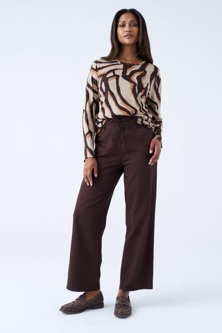 CHOC BROWN ELASTICATED PANTS