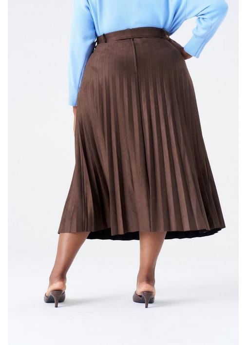 PLEATED A-LINE SKIRT CHOCOLATE BROWN,Sheet Street,natural,,natural