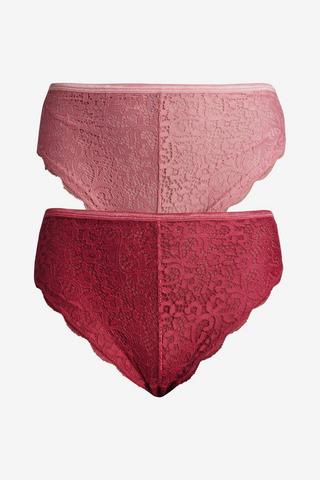 2 PACK FULL BRIEF LACE PANTIES
