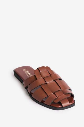WONDERFIT CAGED SANDAL TAN