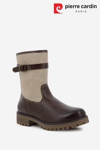 TWO TONE BROWN BOOT - Pierre Cardin
