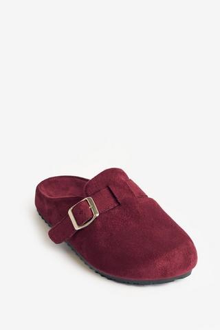 WONDERIFT BURGUNDY SUEDE CLOGG