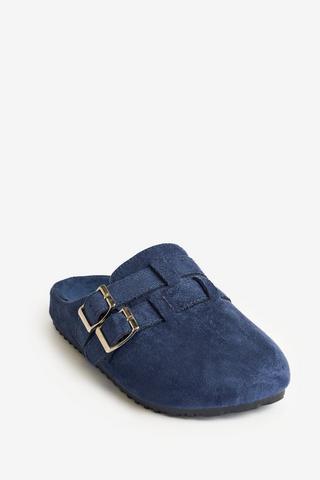 WONDERFIT NAVY SUEDE CLOGG
