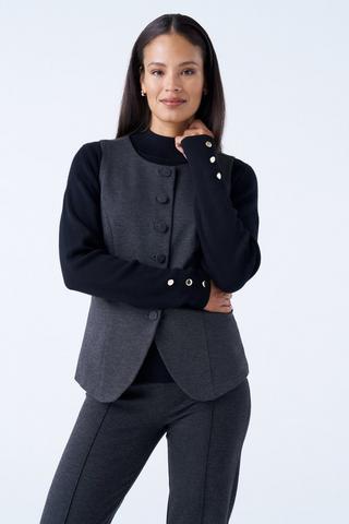PONTE WAIST COAT GREY