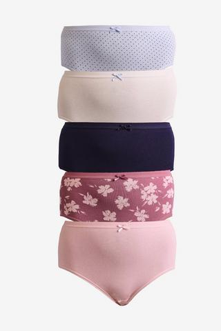 5PK COTTON STRETCH FULL BRIEF PANTIES