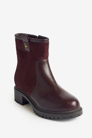 BURGUNDY ANKLE BOOT