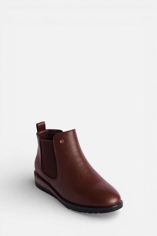 WEDGE BOOTS TAN - Pierre Cardn
